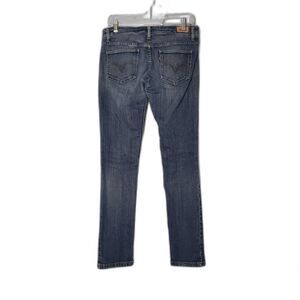 Levis 524 Jeans Womens 9M Blue Too Superlow Skinny Stretch Denim Mid Rise